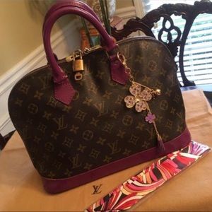Authentic Louis Vuitton Alma Custom Violet